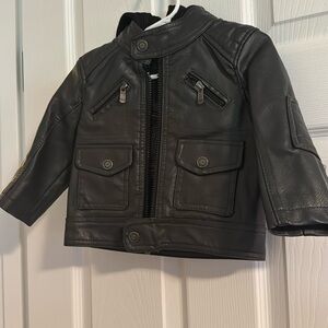 Boys 6-9 mo faux leather jacket